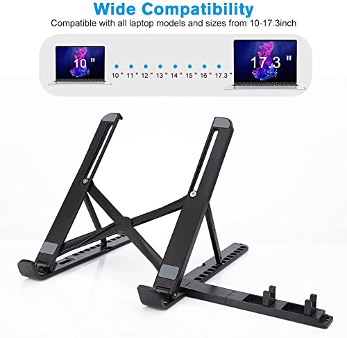 SOOPII Laptop Stand + Detachable Mobile Stand, Computer Stand, Ergonomic ABS Laptop Stand/Riser for Desk, with Heat-Vent Design, Compatible with Mac Book, Air, Pro, Dell XPS, Alien Ware, All Laptops - Image 3