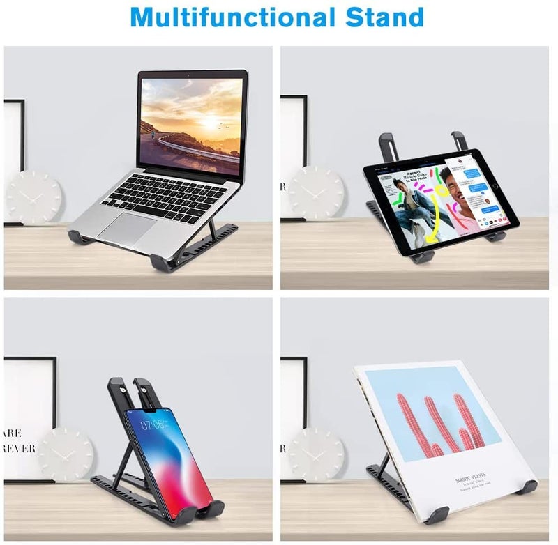 SOOPII Laptop Stand + Detachable Mobile Stand, Computer Stand, Ergonomic ABS Laptop Stand/Riser for Desk, with Heat-Vent Design, Compatible with Mac Book, Air, Pro, Dell XPS, Alien Ware, All Laptops - Image 5