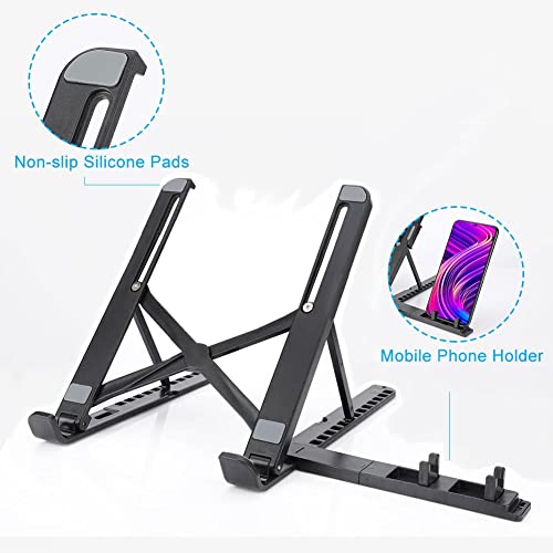 SOOPII Laptop Stand + Detachable Mobile Stand, Computer Stand, Ergonomic ABS Laptop Stand/Riser for Desk, with Heat-Vent Design, Compatible with Mac Book, Air, Pro, Dell XPS, Alien Ware, All Laptops - Image 2