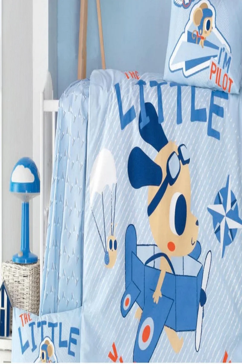 كوتن كونسيبت Ranforce Fabric Elastic 100% Cotton Silky Baby Bedsheet