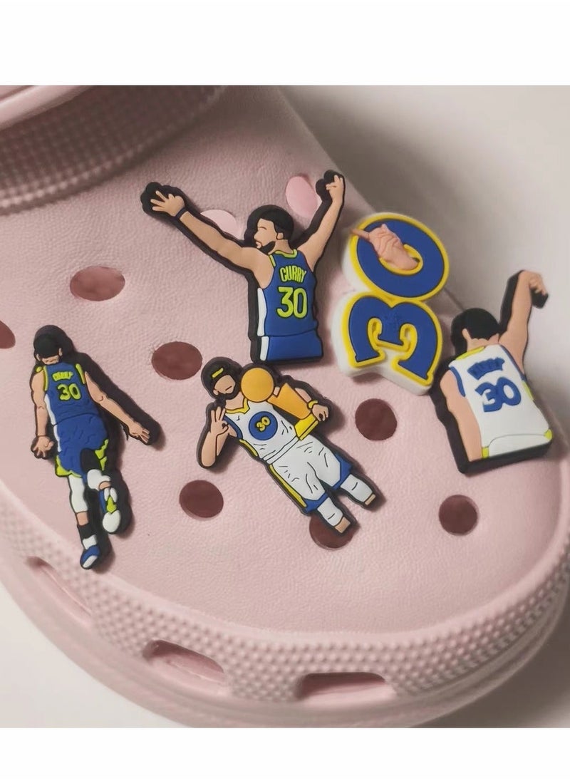 Generic - 50 Pieces Basketball Croc Charms Jibbitz Crocs Accessories for Shoe Buckle Party Favors ​Mini Decoration Charm for Women Girls Men - Image 1