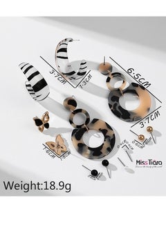 MissTiara S925 silver needles earrings suitable for summer beach super hot collection acrylic handmade trendy candy color earrings set for girls and ladies  - Image 2