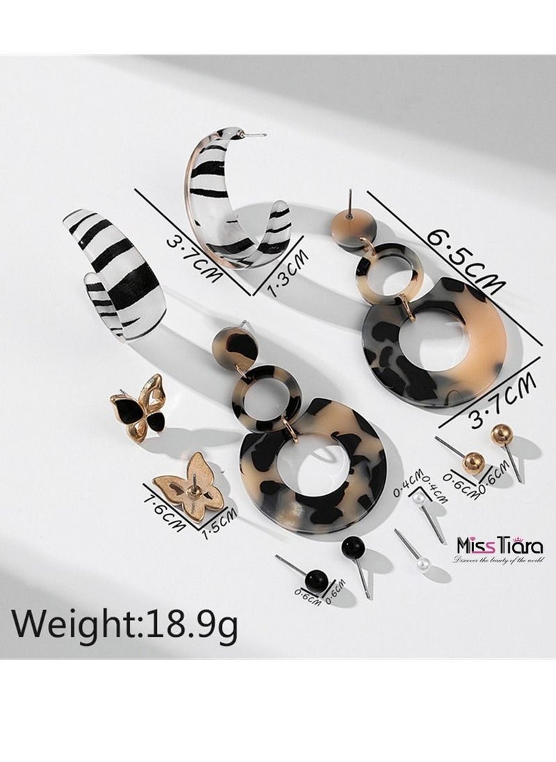 MissTiara S925 silver needles earrings suitable for summer beach super hot collection acrylic handmade trendy candy color earrings set for girls and ladies  - Image 2