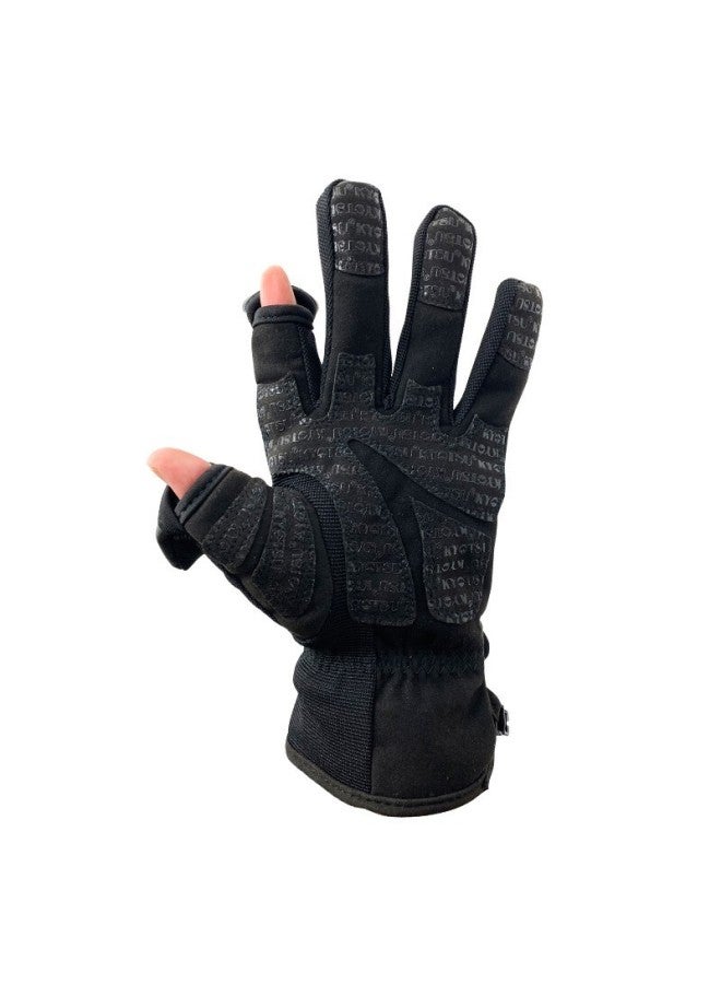 Kyotsu Jingsheng Photography Gloves, Winter Outdoor Special, Cold-proof, Heat-insulating, Waterproof, Thickened Photography Gloves, XL Size, Black - Image 5