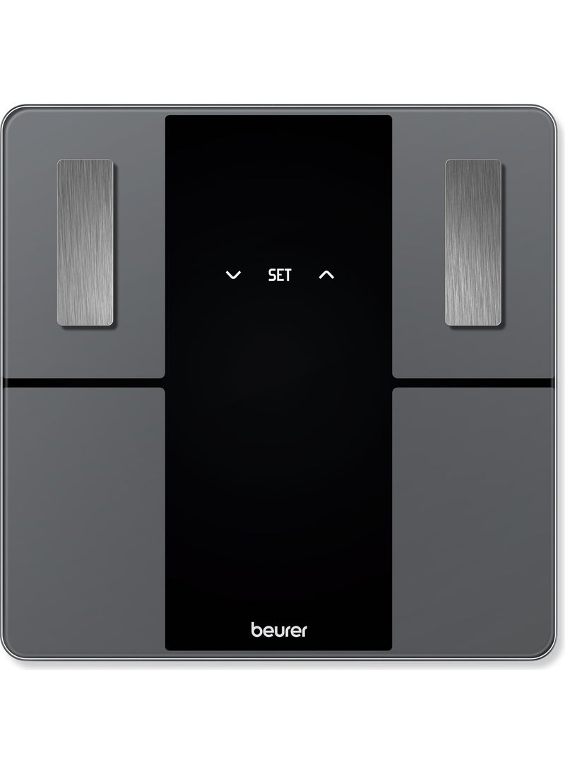 Beurer - BF 500 Black Scale Fat, water, muscle, bone, bmi, bmr/amr (Kcal) Meter with Bluetooth Transmission - Image 1