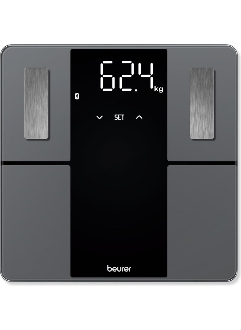 Beurer - BF 500 Black Scale Fat, water, muscle, bone, bmi, bmr/amr (Kcal) Meter with Bluetooth Transmission - Image 1