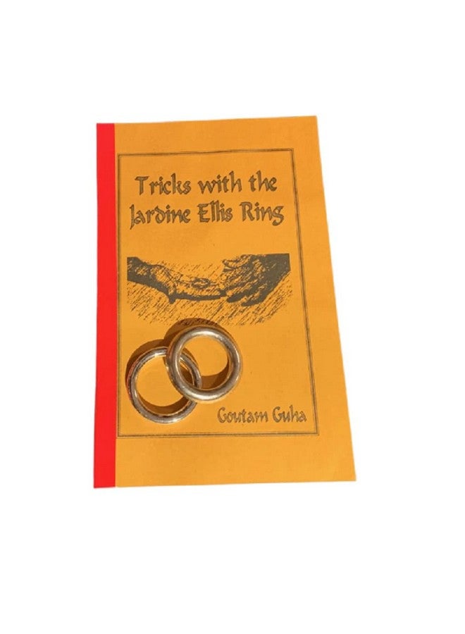 MilesMagic Magician's Jardine Ellis Ring Gimmick with Book | Silver Metal Penetration Pass Thru Ribbon, Pencil etc for Real Stage Magic | Street Magic | Close Up Magic Trick
