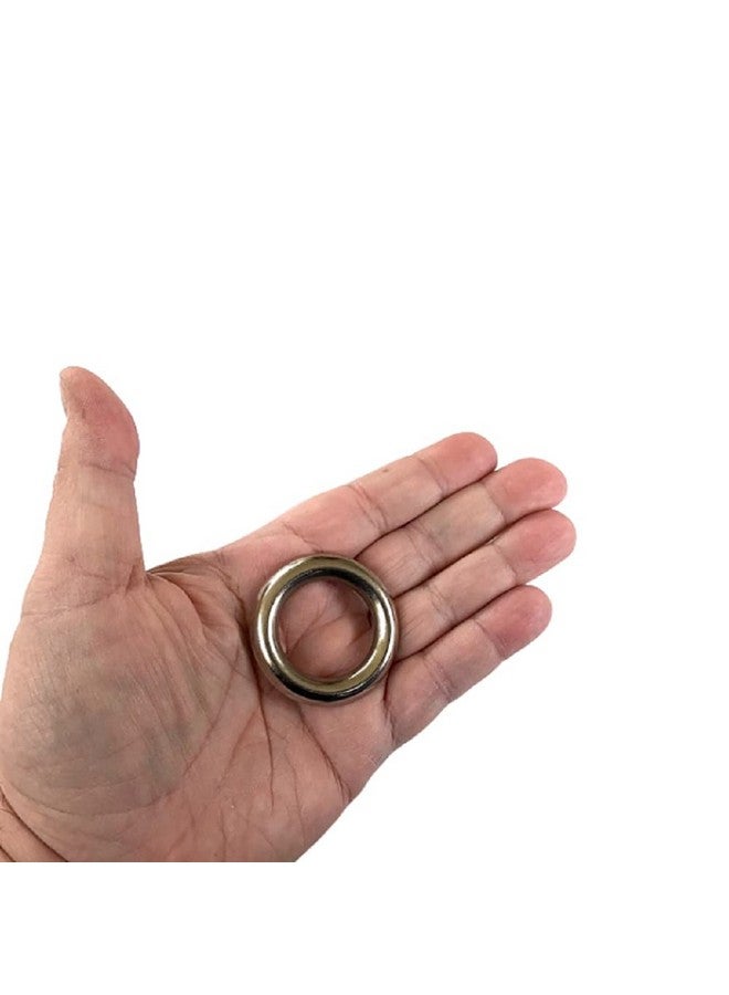 MilesMagic Magician's Jardine Ellis Ring Gimmick with Book | Silver Metal Penetration Pass Thru Ribbon, Pencil etc for Real Stage Magic | Street Magic | Close Up Magic Trick