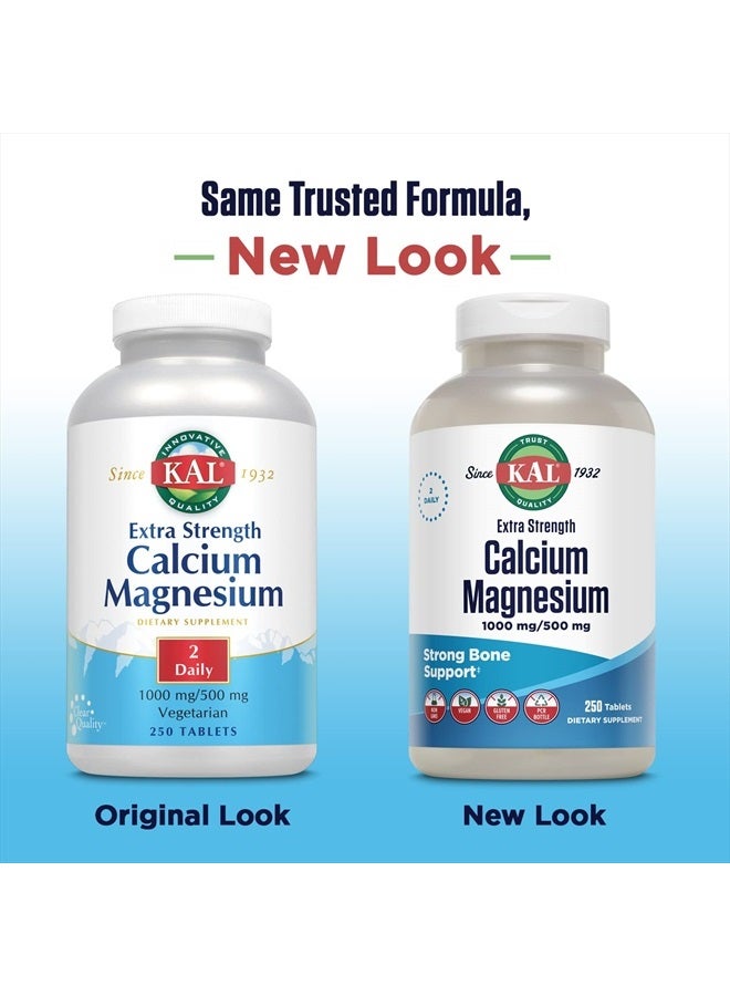 KAL Extra Strength Calcium Magnesium Tablets, 250 Count - Image 3