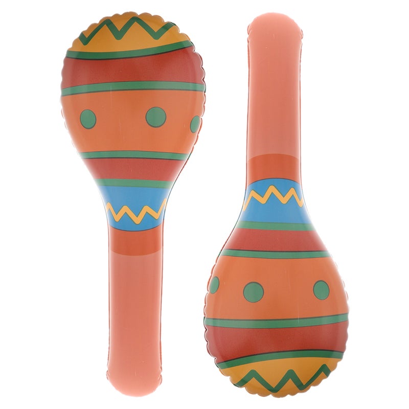 2pcs Inflatable Musical Maracas for Kids Blow Up Sand Hammer Balloons Fun Fiesta Party Favors for Cinco de Mayo Mexican Party Decorations - Image 4