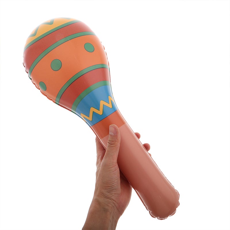 2pcs Inflatable Musical Maracas for Kids Blow Up Sand Hammer Balloons Fun Fiesta Party Favors for Cinco de Mayo Mexican Party Decorations - Image 3