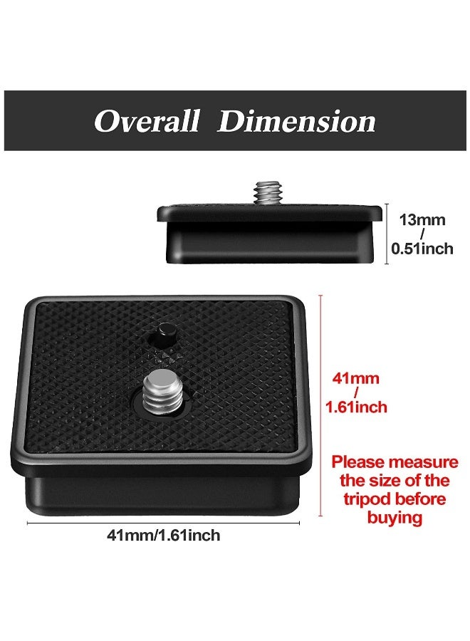 41 mm QR Release Plate Camera Tripod Ball Head Quick Release Plate Replacement Compatible with Ambico V-0552 V-0554, Sunpak 7500 Pro 7500tm 7575, Kalimar Pro-tech V-40(2 Pieces)  - Image 3