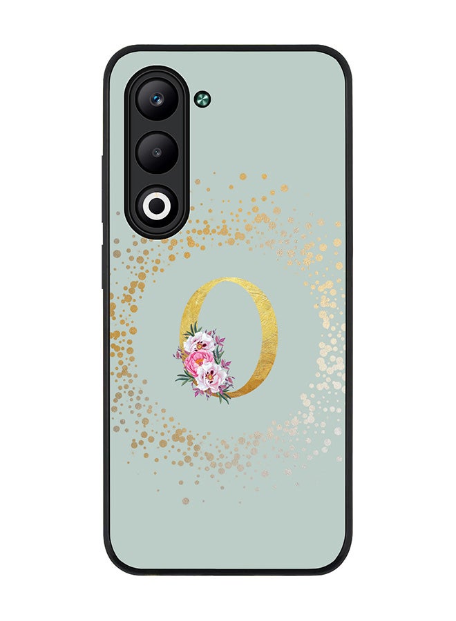 Stylizedd For Oppo A5 5G / A5 4G Case,Slim fit Camera Protection, Shockproof Thin Phone cover  - Custom Monogram Floral - O  (Light Grey )