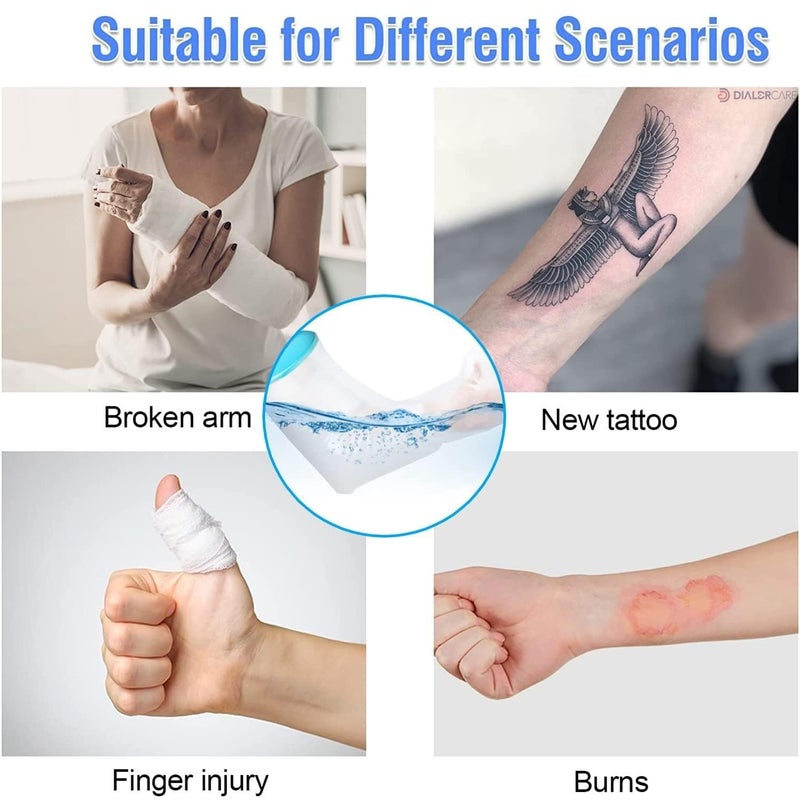 Runmay Neoprene_Blend Waterproof Leg Cast Cover For Shower&Bath,Reusable Sealed Watertight Cast Protector (Leg Cast Protector),Fracture,One Size (LONG HAND CAST PROTECTOR) - Image 3