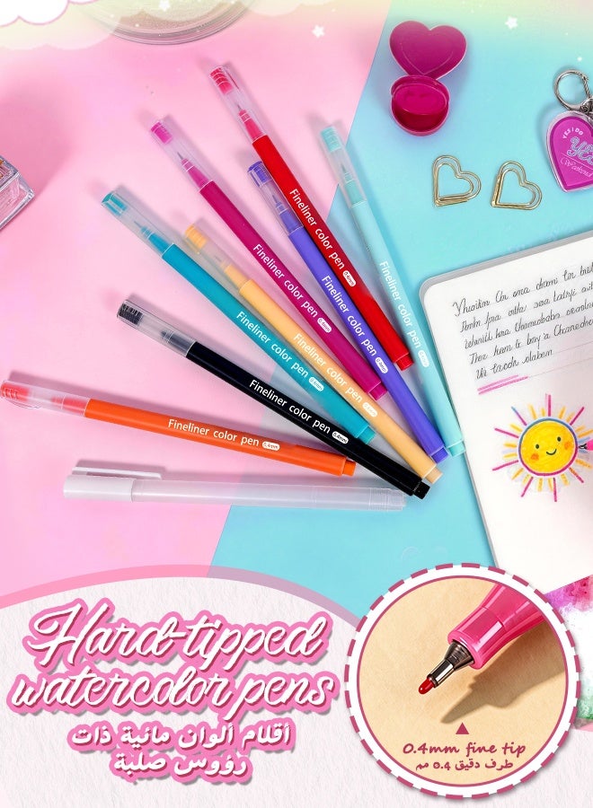 SOOO GOOD 100Pcs DIY Journaling Set, Multicolor Scrapbook Supplies Kit with Watercolor Notebook, Love Stamp, Note Paper for School Crafts & Travel Diary,  Ideal gifts for boys and girls aged 3-16 - Image 4