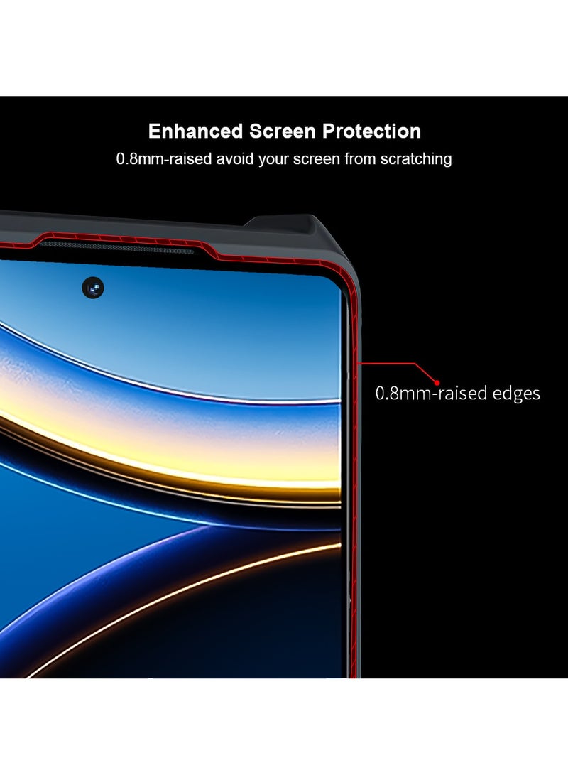 جراب لهاتف Xiaomi POCO F7 Pro، غطاء خلفي بحماية للكاميرا، من مواد TPU وPC، مقاوم للصدمات، لا يصفر مع الوقت، نحيف ومتين لحماية مثالية للهاتف