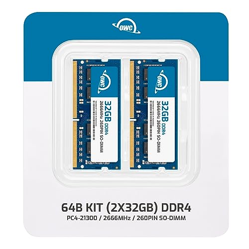 OWC 64GB (2 x 32GB) PC21300 DDR4 2666MHz SO-DIMMs وحدة ذاكرة رام متوافقة مع Mac mini 2018 و iMac 2019 وما فوق و Dell و HP و Lenovo و ASUS وأجهزة الكمبيوتر المتوافقة (OWC2666DDR4S64P) - Image 2