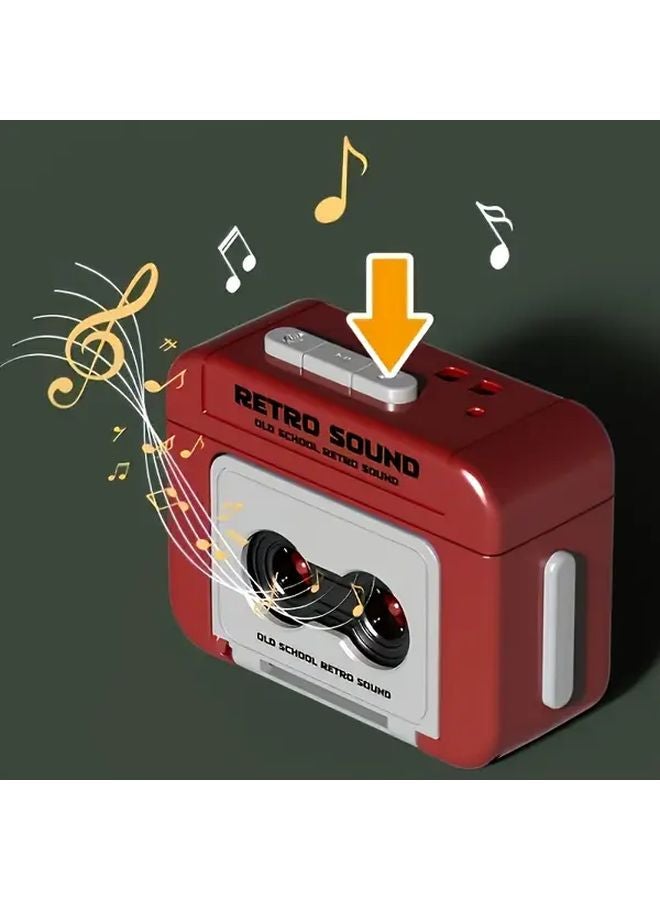 Red Retro Phonograph Keychain Recorder 15 Second Recording Novelty Toy Gift - Image 4