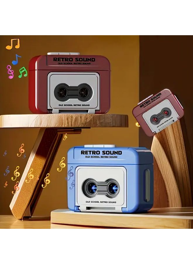 Red Retro Phonograph Keychain Recorder 15 Second Recording Novelty Toy Gift - Image 2