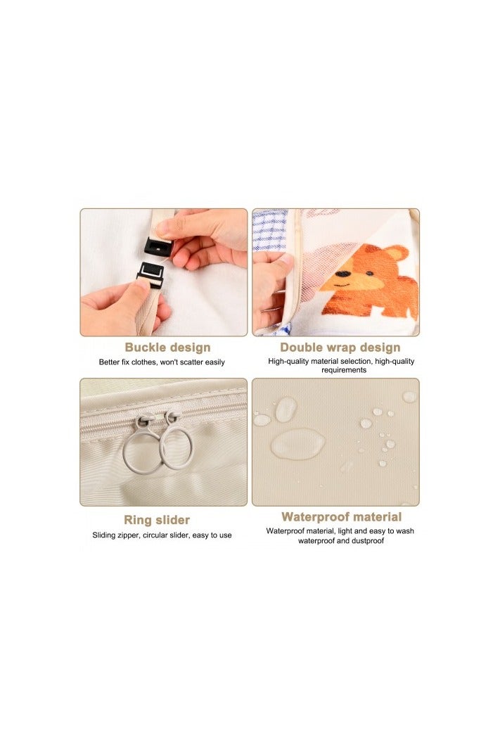 8-Piece Travel Packing Cubes Set – Waterproof Compression Luggage Organizers for Clothes, Shoes, Toiletries –Travel Essentials for Carry on, Beige - Image 4