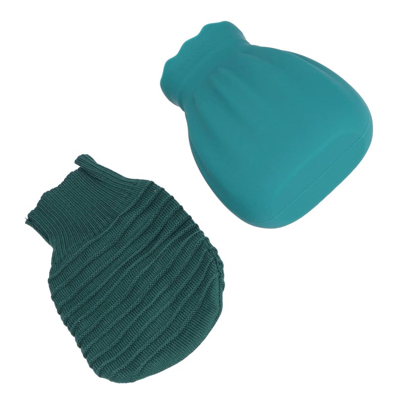 Explosion Proof Hot Water Bottle Knitted Cover 550ml Green - Image 5