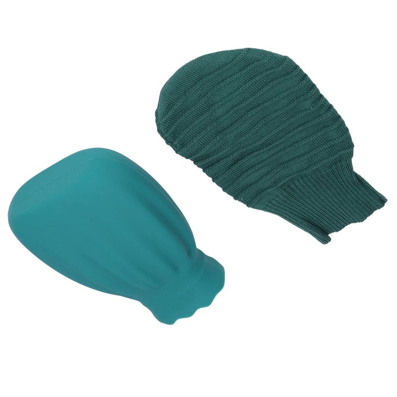 Explosion Proof Hot Water Bottle Knitted Cover 550ml Green - Image 4