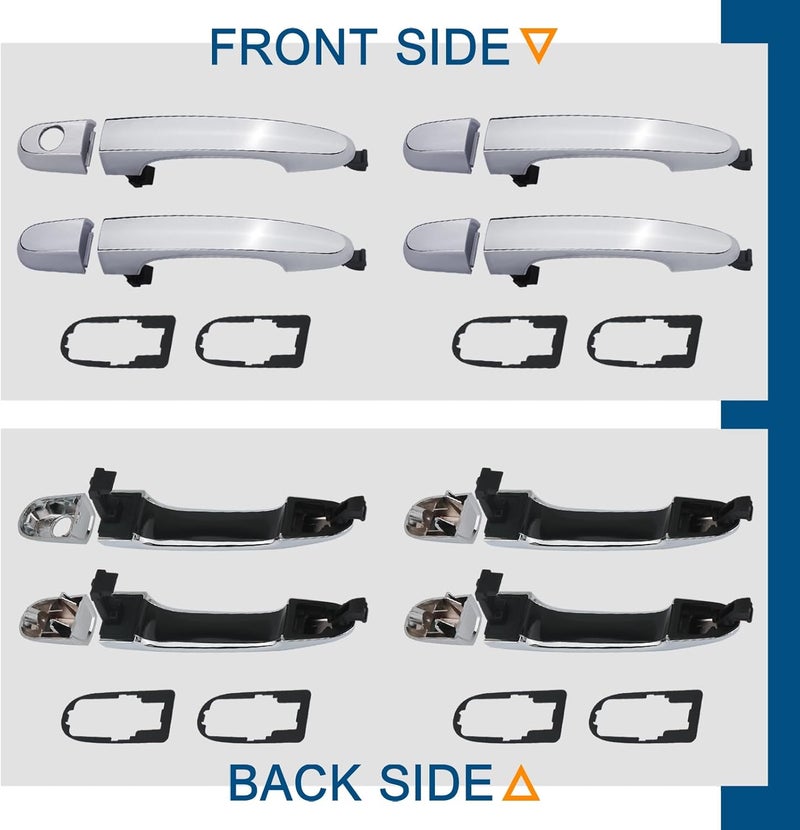 APPERFiT مجموعة مقبض باب خارجي من APPERFiT كروم لكيا سورينتو - Image 3