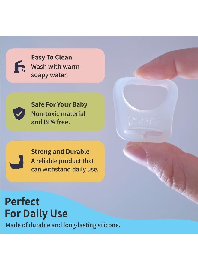 PUTSKA Pacifier Adapter Rings - Silicone Adapter for Pacifier Holder and Clip MAM-Compatible - Image 5