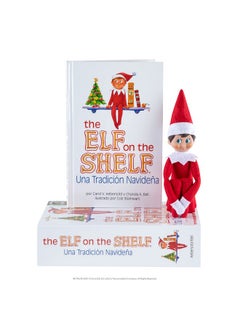 The Elf on the Shelf The The Elf on the Shelf UNA TradiciÃn NavideÃa Spanish Language Book & Blue-Eyed Boy Scout Elf  - Image 1