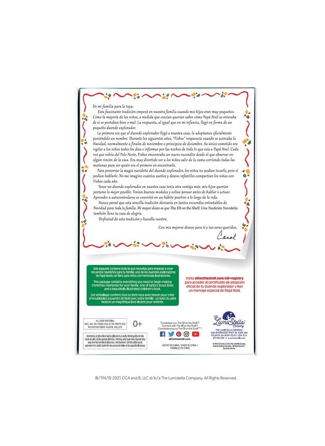 The Elf on the Shelf - The The Elf on the Shelf UNA TradiciÃn NavideÃa Spanish Language Book & Blue-Eyed Boy Scout Elf - Image 1
