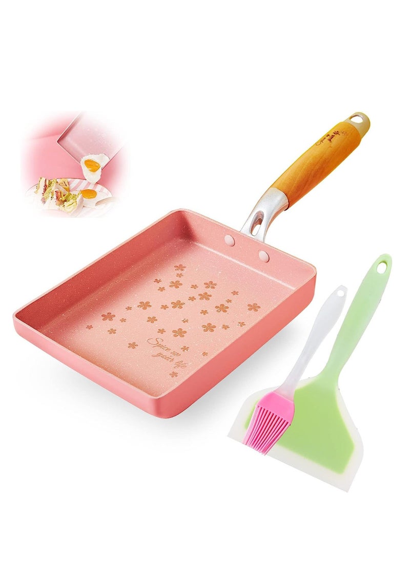 Japanese Omelette Pan Nonstick Tamagoyaki Egg Pan Rectangle Tamago Pan Small Frying Pan for Induction Cooker Electric Furnace - Image 1