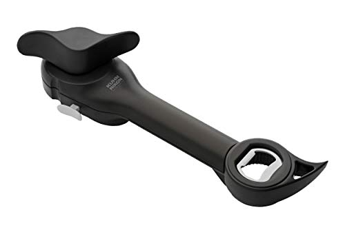 Kuhn Rikon Auto Safety Master Opener for Cans, Bottles and Jars, 9 x 2.75 inches, Black - Image 1