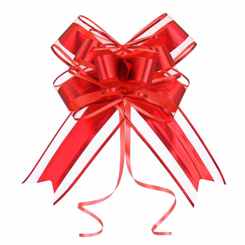 WEWILUCK Gift Bows for Presents, 15PCS Red Bows for Gift Wrapping, 6 Inch Gift Bows with Ribbon for Christmas, Hanukkah, Birthday, Any Occasion - Image 1