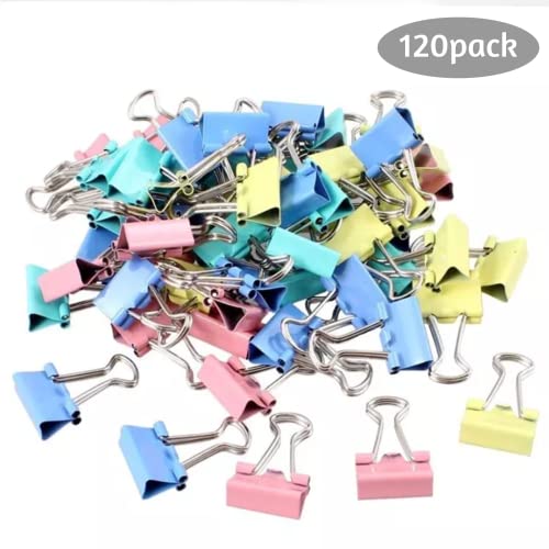 OWLKELA 120 Pack Binder Clips 0.75 Inch, Small Paper Clamps, Assorted Color Mini Clips for Office Supplies, Home, School and Business - Image 3