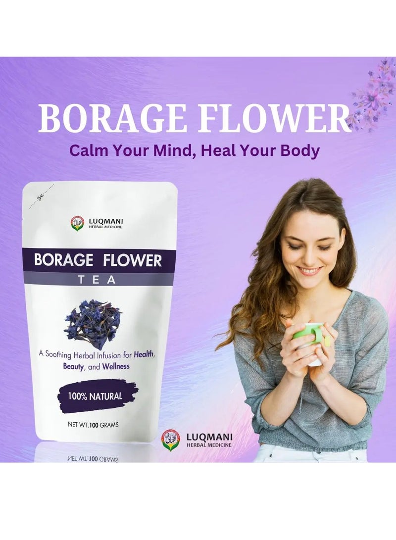 Luqmani Herbs Borage Flower Gul-e-Gaozaban 100 Gm - Image 2
