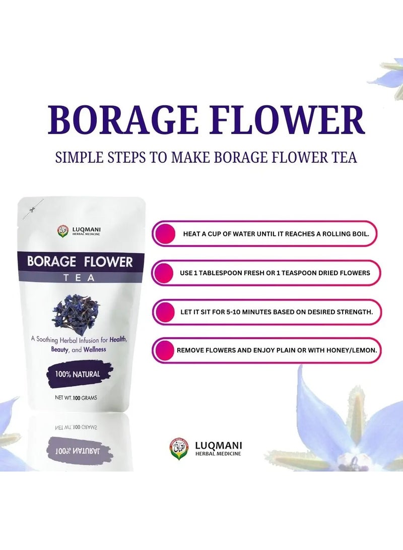 Luqmani Herbs Borage Flower Gul-e-Gaozaban 100 Gm - Image 4
