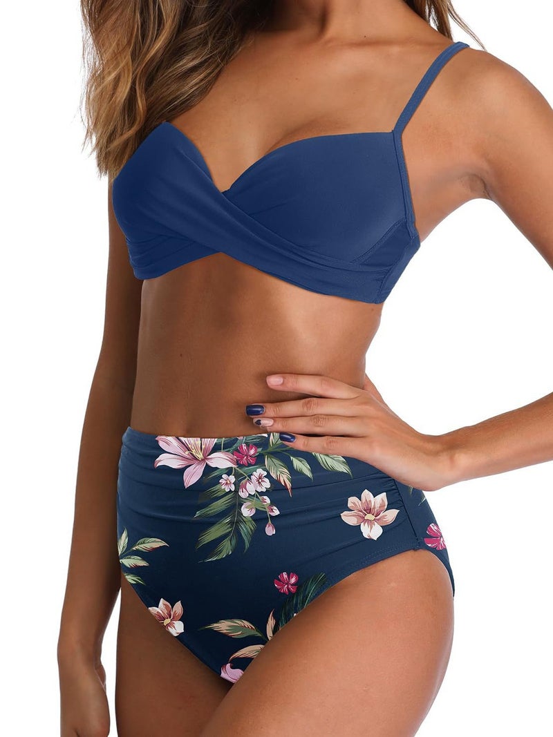 2024 New Bikini Hard Cup Steel Support Swimsuit Split Swimsuit Bikini Manufacturers - Image 2