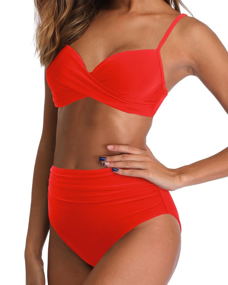 2024 New Bikini Hard Cup Steel Support Swimsuit Split Swimsuit Bikini Manufacturers - Image 1