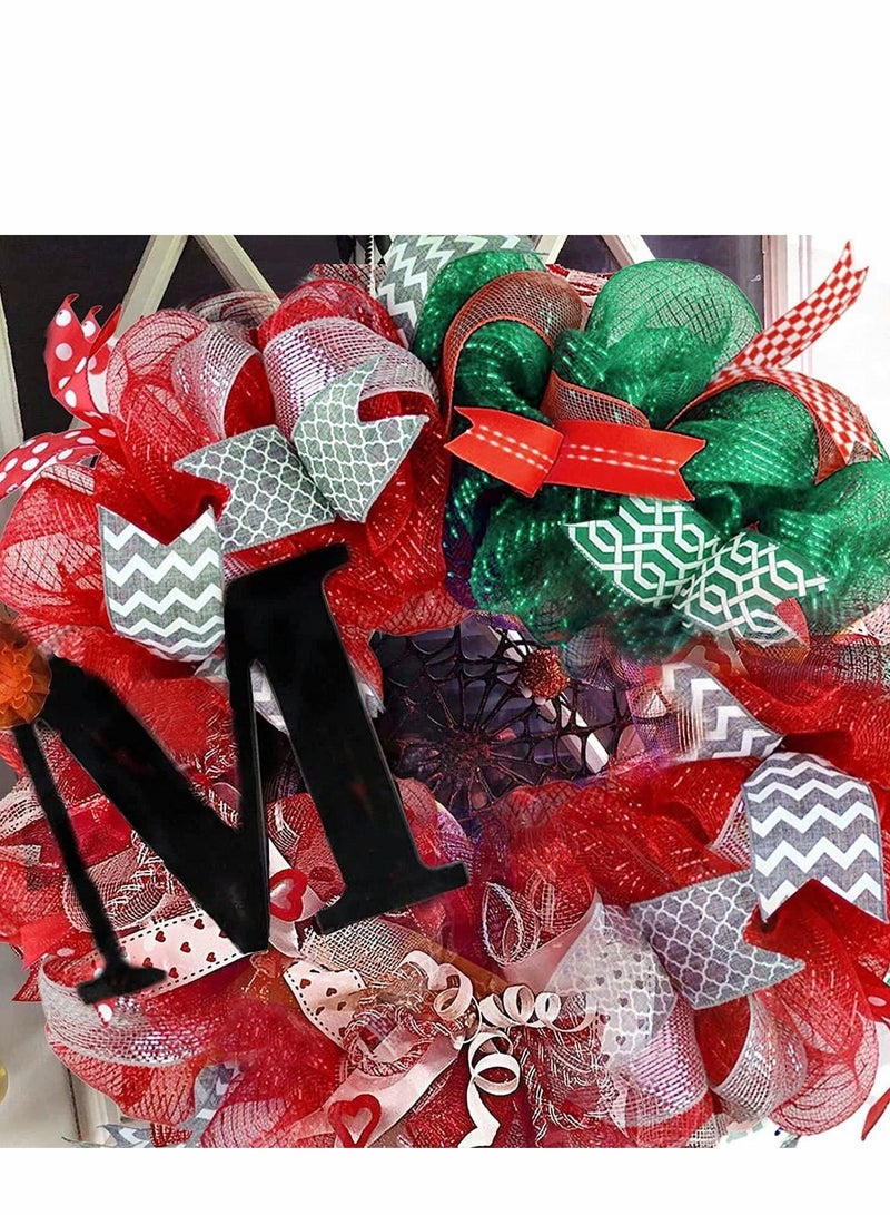 NIBEMINENT Red and White Mesh Ribbon, 10 inch x 30 feet(10Yard), Metallic Ribbon for Tree Decorative Holiday Deco Wreath Supplies Candy Cane Garland Staircase - Image 5