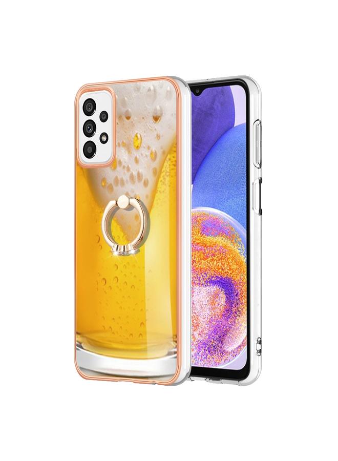 اس-توب جراب لهاتف Samsung Galaxy A73 5G مطلي بالكهرباء من الجانبين مع حامل حلقي - Image 2