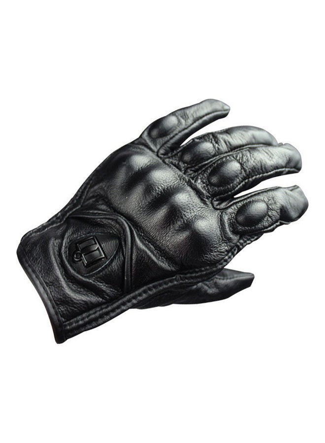 NIBEMINENT 1-Pair Protective Leather Full Finger Gloves  - Image 3