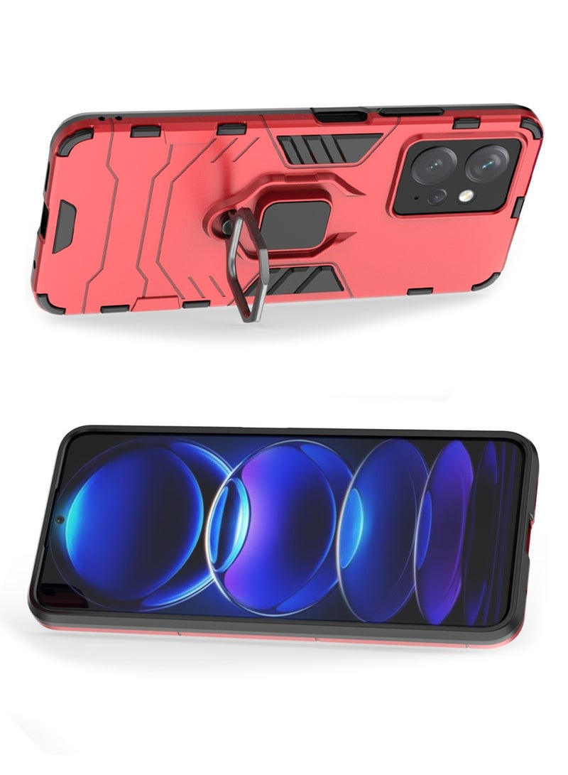 CaseNeo Redmi NOTE12 4G Case Cover with Bracket, Kickstand Shell Back Cover Scratch-Resistant Shock-Absorbing Protector Accessories Kickstand Stand Magnetic Car Ring Holder Protection  - Image 4