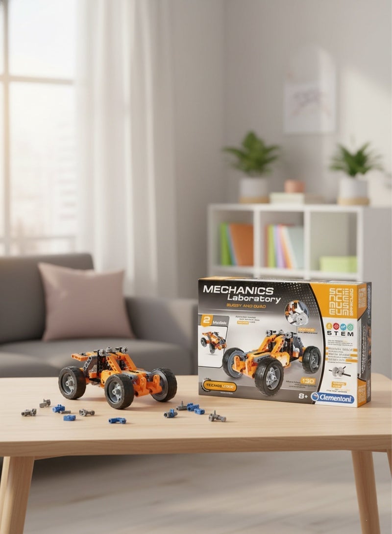 Clementoni Mechanics Lab-Buggy And Quad It is an educational game that helps focus, creativityAnd to have fun and install things and easy to disassemble - Image 4