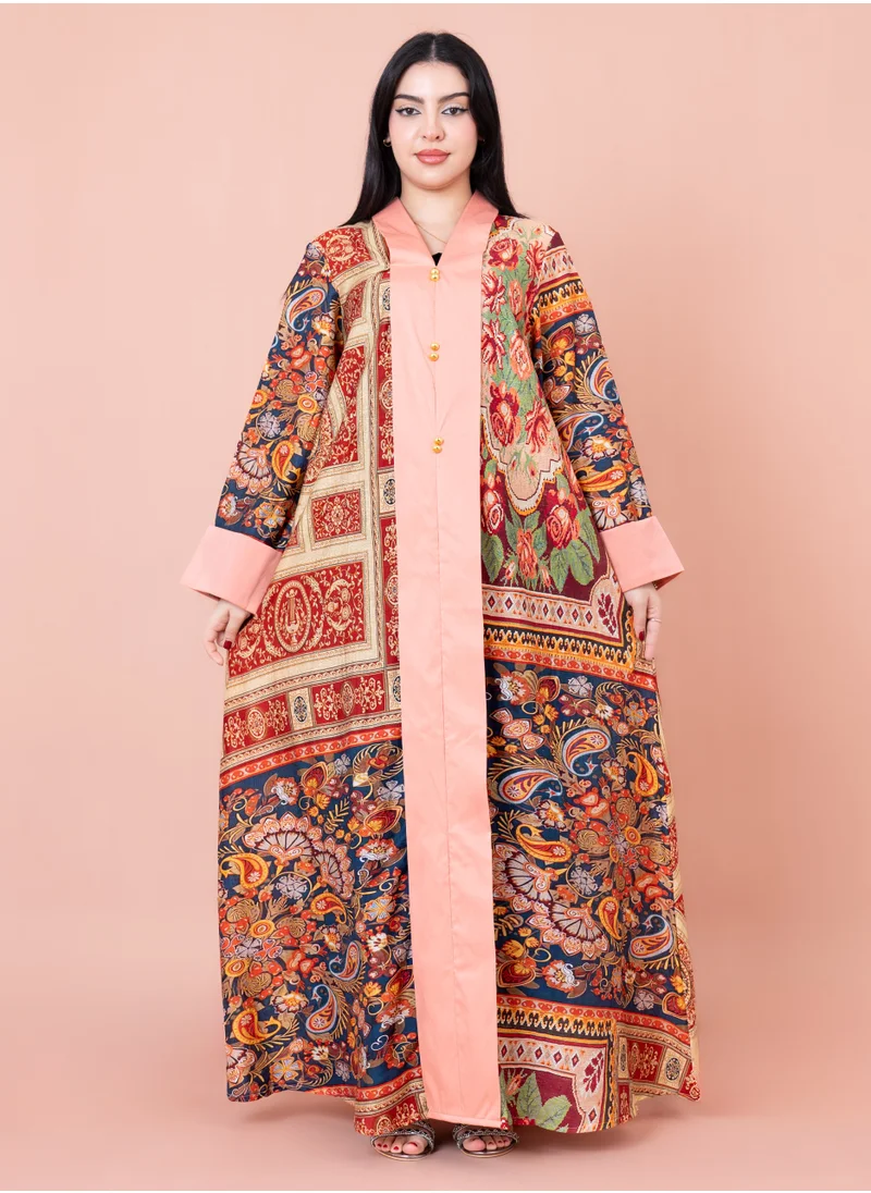 IKKXA Color Splash Jalabiya IK1024 Peach