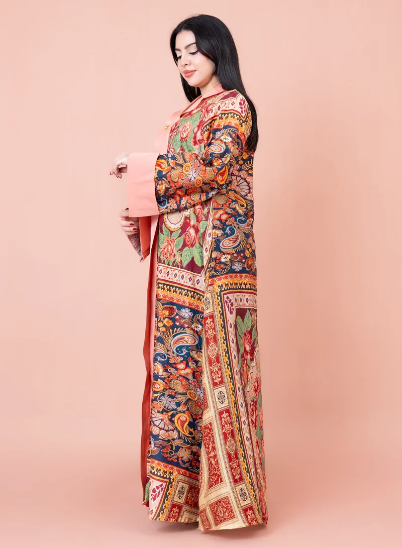 IKKXA Color Splash Jalabiya IK1024 Peach