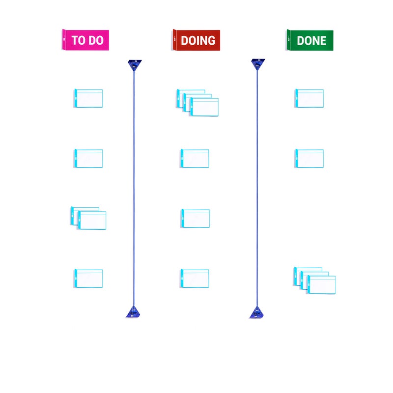 PATboard Scrum Kanban Board - Home Toolset Magnetic – Complete Toolkit with Kanban Cards and Scrum Cards for Home Office – Project Board - Image 2