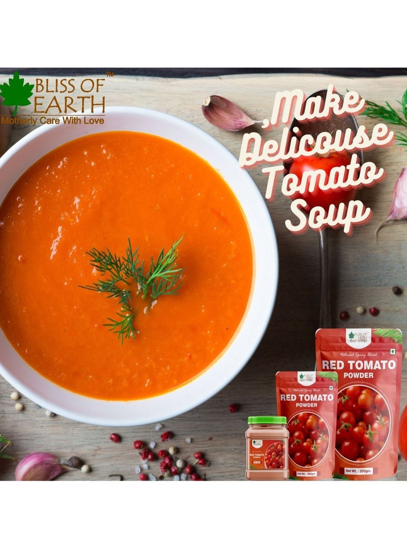 BLISS OF EARTH 500gm Tomato Powder natural Spray Dried great for tomato soup tomato juice ketchup seasoning gravies pack of 2 - Image 4