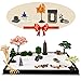 Yoquare 14 x 10 Large Japanese Zen Garden Kit for Desk Includes 25 Accessories Sand Tray Rake Trees Incense Burner Bridge Well Door Calming Decor Gift for Women Mindfulness Stress Relief - Image 3