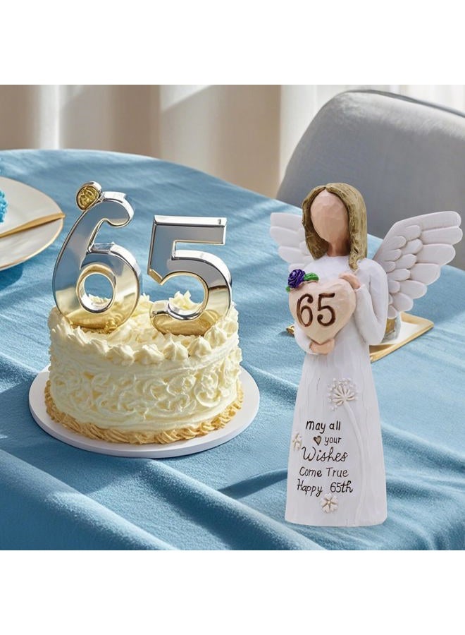 AcowSpt 65th Birthday Gifts for Women, 65th Birthday Decorations for Women, 65th Birthday Decorations, 65th Birthday Gift Ideas, 65 Year Old Birthday Gifts for Women, Sculpted Hand-Painted Figurine - Image 3