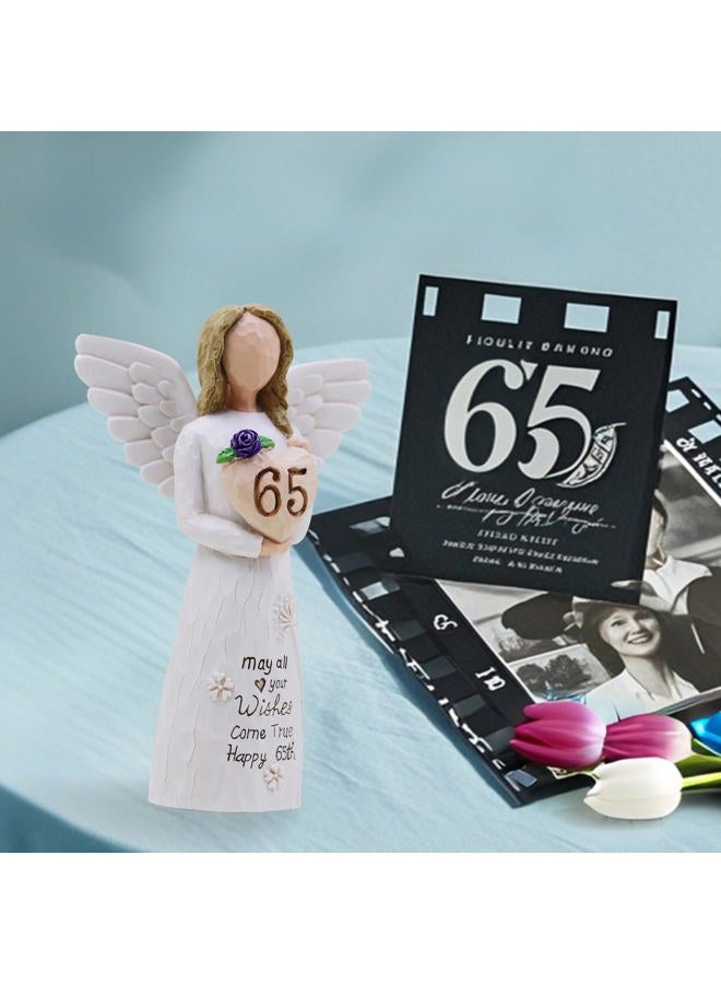 AcowSpt 65th Birthday Gifts for Women, 65th Birthday Decorations for Women, 65th Birthday Decorations, 65th Birthday Gift Ideas, 65 Year Old Birthday Gifts for Women, Sculpted Hand-Painted Figurine - Image 2